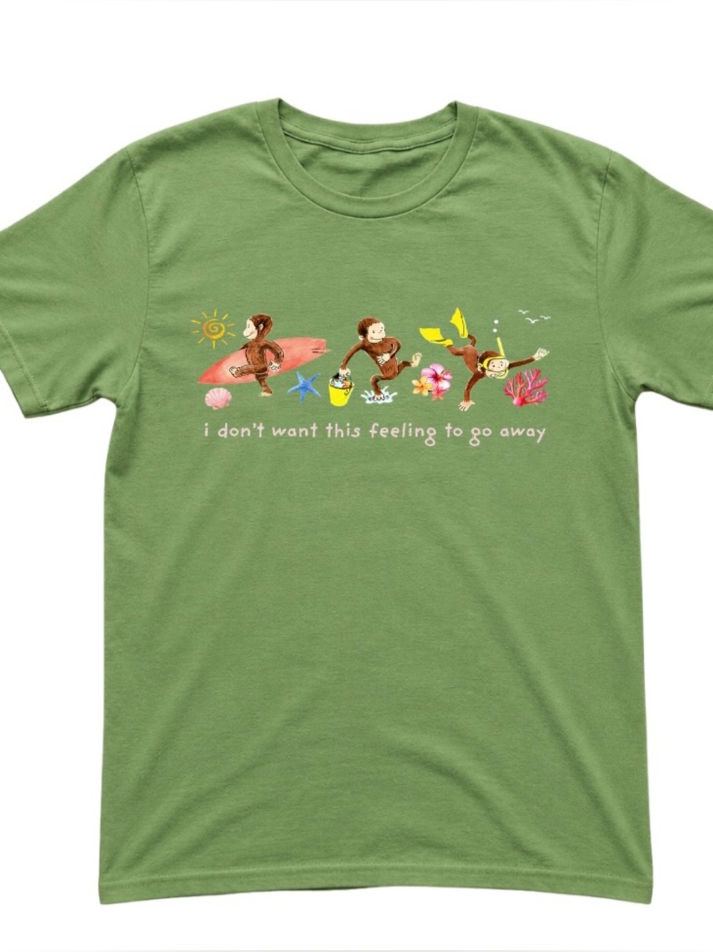 Curious George Beach Day Surf Snorkel T-Shirt